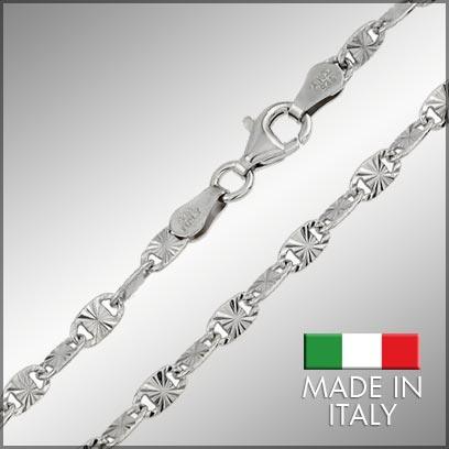 Sterling Silver Rhodium Confetti Chains