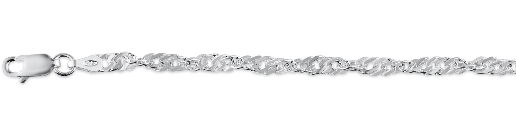 Sterling Silver Rhodium Singapore Chains