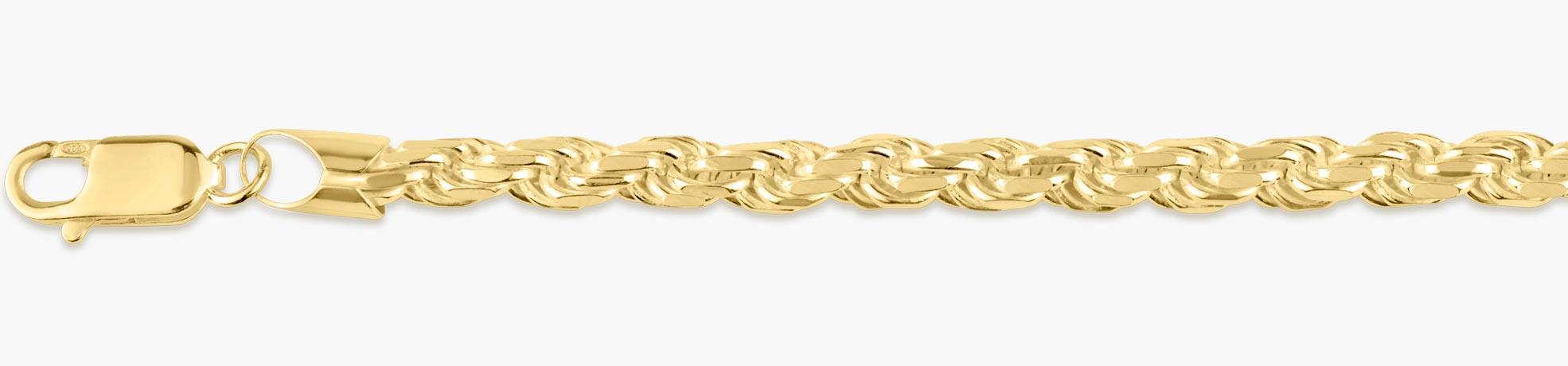 Sterling Silver Gold Plated Rope Chains