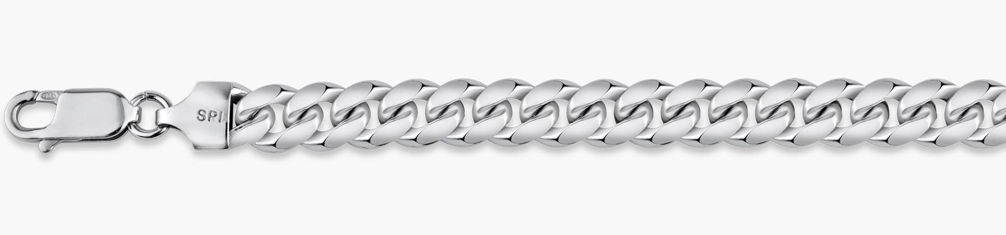 Sterling Silver Rhodium Miami Cuban Chains