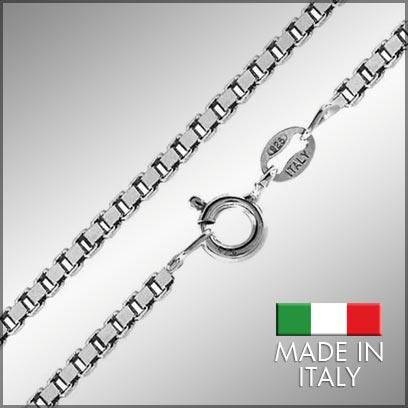 Sterling Silver Rhodium Box Chains Wholesale | Silver Palace Inc.
