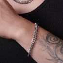 Pulsera o cadena de eslabones Miami Cuban 200 de plata de ley 925 rodiada (7 mm) - CH317 RH
