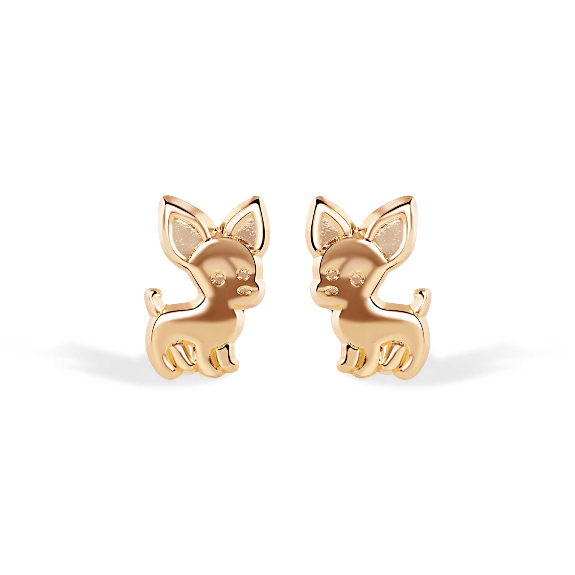 14E00438. - Aretes de Chihuahua de 14 quilates con cierre de rosca