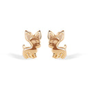 14E00438. - 14 Karat Chihuahua Screw Back Earrings