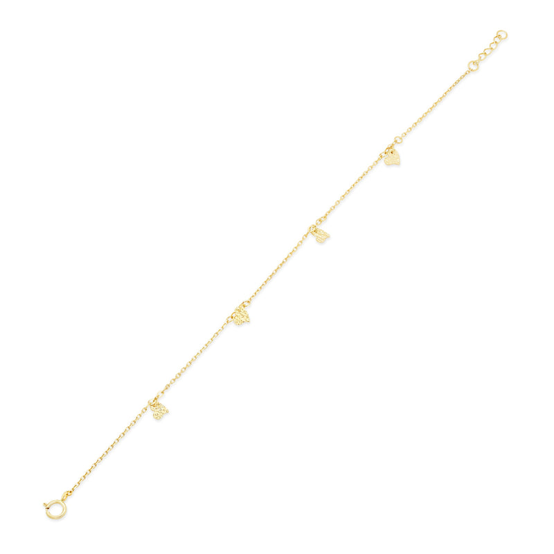 14P00149. - Colgante de oro amarillo de 14 quilates con detalle de corazón de niño sonriente