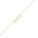 14KB0017. - 14 Karat Yellow Gold Three Diamond Cut Butterfly Adjustable Bracelet