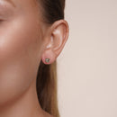 14KE0006. - 14 Karat Yellow Gold Diamond Cut Heart Earrings