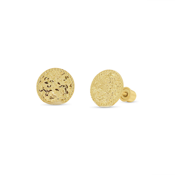 14KE0015. - Pendientes de oro amarillo de 14 quilates con cuentas y diamantes de talla confeti.