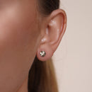 14KE0017. - 14 Karat Yellow Confetti Diamond Cut Disc Earrings