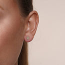 14KE0019. - 14 Karat Yellow Gold Beaded Disc Earrings