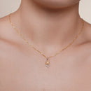 14P00149. - Colgante de oro amarillo de 14 quilates con detalle de corazón de niño sonriente