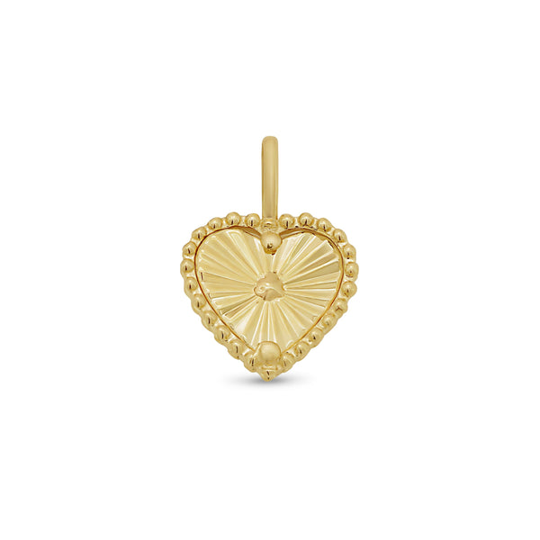 14P00149. - Colgante de oro amarillo de 14 quilates con detalle de corazón de niño sonriente