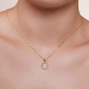 14P00149. - Colgante de oro amarillo de 14 quilates con detalle de corazón de niño sonriente