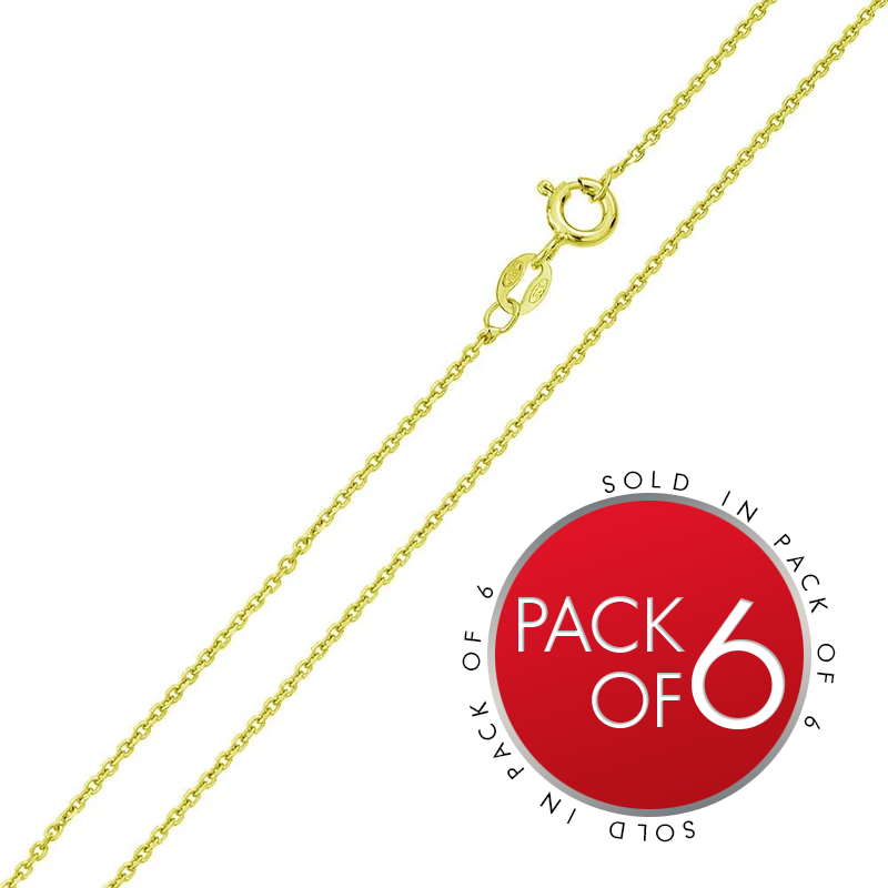 Cadena Ancla 025 Chapada en Oro Plata 0.9mm - CH364B GP