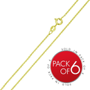 Cadena Ancla 025 Chapada en Oro Plata 1mm - CH364C GP