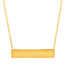 Gold Plated 925 Sterling Silver Small ID Tag Pendant - AAP00002GP