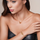 Gold Plated 925 Sterling Silver Love Knot Cuff Bracelets - ARB00050