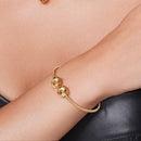 Gold Plated 925 Sterling Silver Love Knot Cuff Bracelets - ARB00050