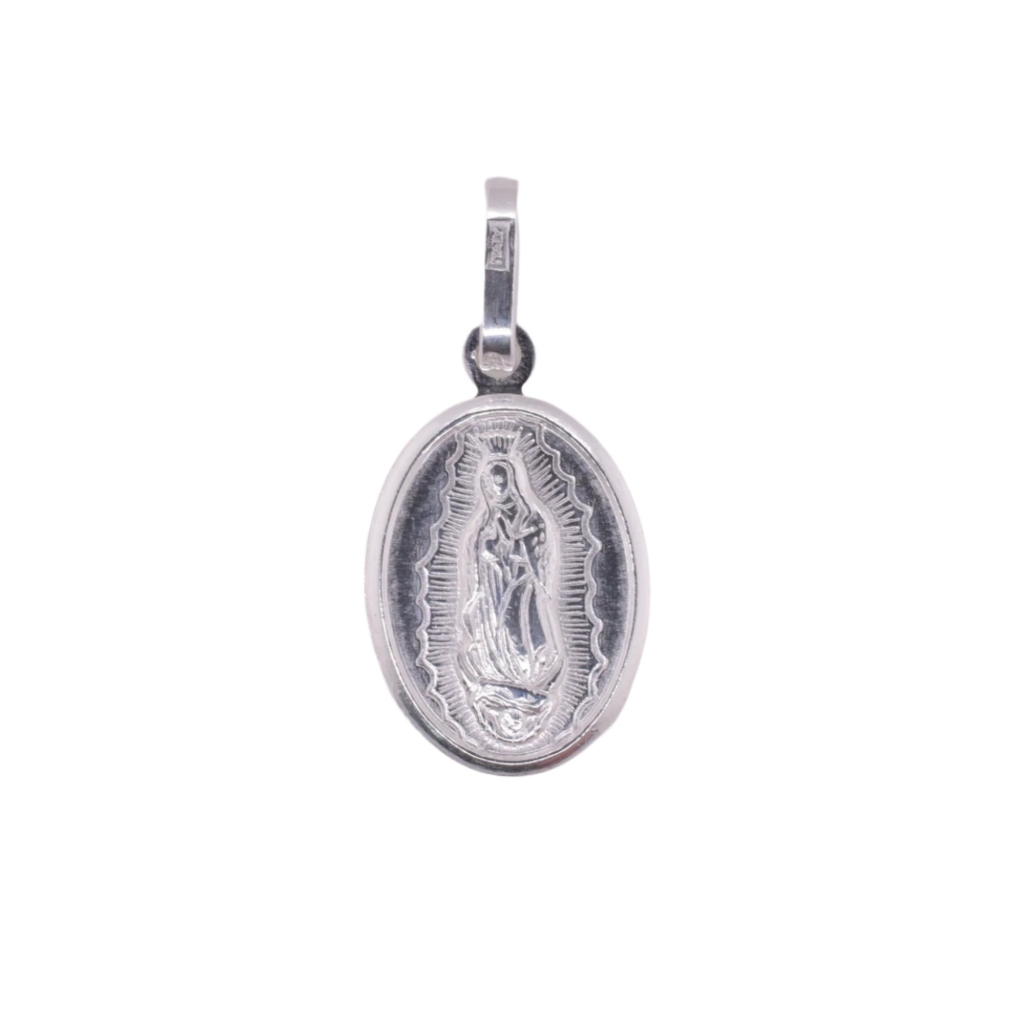 Colgante Virgen María Grabable Plata 925 Rodiada - ARP00049