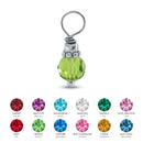 Colgante con piedra de nacimiento de cristal en plata de ley 925 rodiada - BGP00819