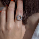 Anillo de plata de ley 925 con rodio y circonitas cúbicas (liquidación) - BGR00043