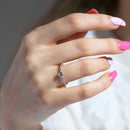 Silver 925 Rhodium Plated Rope CZ Ring - BGR00858