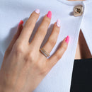 Silver 925 Rhodium Plated Tri Color Stackable Rings - BGR00998