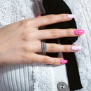 Silver 925 Rhodium Plated Engagement Ring - BGR01040