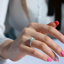 Anillo de perlas sintéticas bañadas en rodio de plata 925 - BGR00845