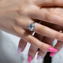 Anillo Baguette CZ chapado en rodio de plata 925 - BGR00921