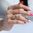 Silver 925 Rhodium Plated Double Tip Ring - BGR00974