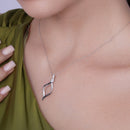 Juego de aros de circonita cúbica de onda abierta transparente y negro chapado en rodio y plata 925 - BGS00136