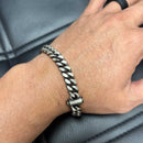 Pulsera con cerradura de cilindro de 8,8 mm chapada en metal de ley 925 - BSB0006