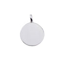 925 Sterling Silver High Polished Disc Engravable 16mm - SOP00126