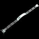 Pulsera Figaro de dos hilos de plata de ley 925 con clave griega de 9,2 mm - CDIB00011