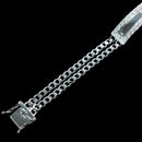 Pulsera de plata de ley 925 de dos vueltas con diseño de llave griega de 9,2 mm - CDIB00012