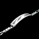 Pulsera Figaro de plata de ley 925 con identificación de llave griega de 6,8 mm - CDIB00013