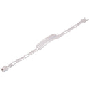 Pulsera Figaro de plata de ley 925 con identificación de llave griega de 6,8 mm - CDIB00013