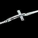 Pulsera de plata de ley 925 con cruz de Jesucristo de 6,1 mm - CDIB00015