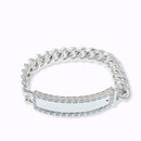 Pulsera de plata de ley 925 con clave griega de 10,5 mm - CDIB00024