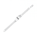 Pulsera de plata de ley 925 con identificación de pepitas de 7,5 mm - CDIB00027