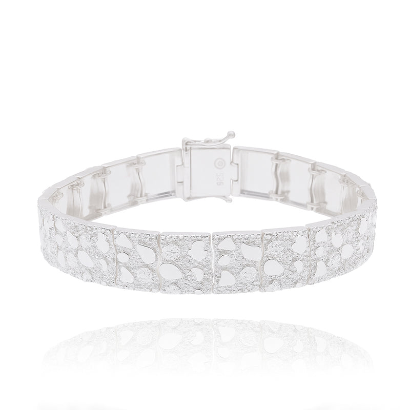 Pulsera de plata de ley 925 con identificación de pepitas de 7,5 mm - CDIB00027