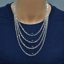 925 Sterling Silver Diamond Cut Forzatina Link 140 Chain 3.8mm - CH19-140