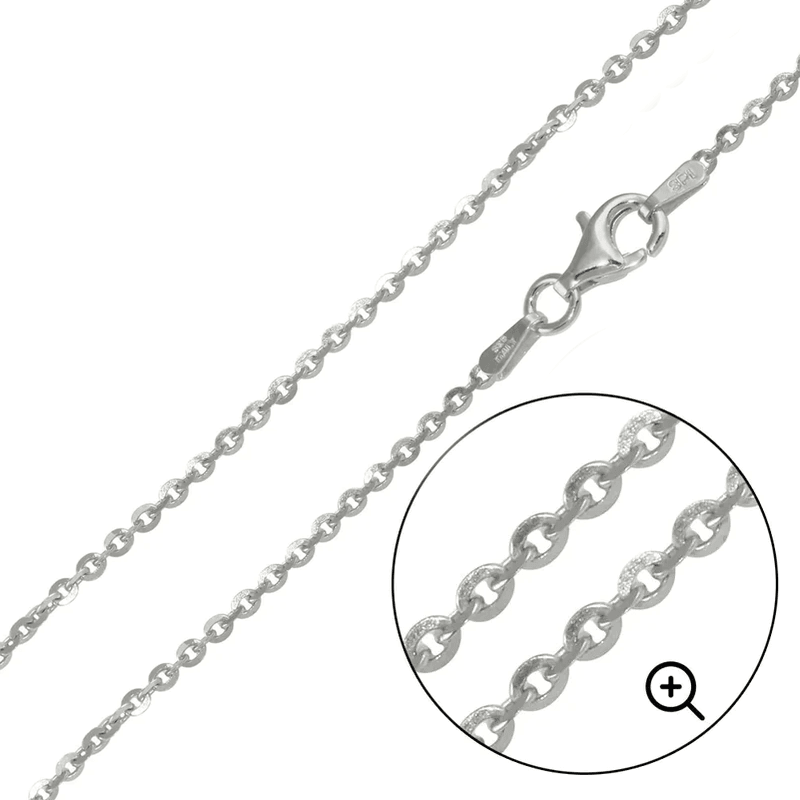CHAIN MANTEl NECKLACE RHODIUM CTHY Argentia | 925s | 4mm Rhodium