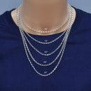 Alambre plano plateado 4 cadenas DC ovaladas Rolo 060 ensanchadas 2,8 mm - CH29