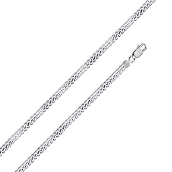 Silver 925 Rhodium Plated Miami Cuban 060 Chain Link 1.9mm - CH311