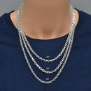 925 Sterling Silver Forzatina Diamond Cut 150 4.6mm Chain - CH32-150