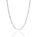 925 Sterling Silver Forzatina Dapped Diamond Cut 4 Sided 080 2.8mm Chain - CH37