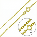 Cadena o pulsera Brillantina DC 030 de plata de ley 925 bañada en oro de 1,4 mm - CH397 GP