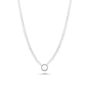 High Polished 925 Sterling Silver Cuban With Circle Design Chain or Bracelet - CH42 SL